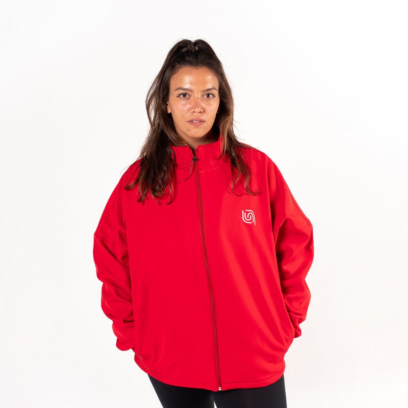 Beyond sportswear Unisex Red Track Jacket - Image 1